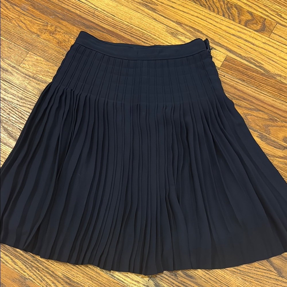Elegant navy blue Pleated Skirt